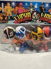 LUCHA LIBRE SET Luchadores Cabezones 3″ Action Figures Mexican Toys set