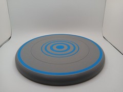 Retro Original Tron style identity disk full size (power-up) Grey/Blue ID Disc