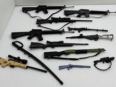 VTG Mixed Lot Gi Joe Others Action Figure weapons Knife Rifles Guns Accessories