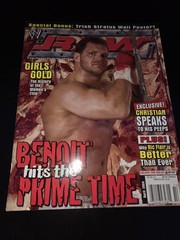 Chris Benoit WWE Figure, Ring Giant And Magazine. Sealed Ruthless Aggression