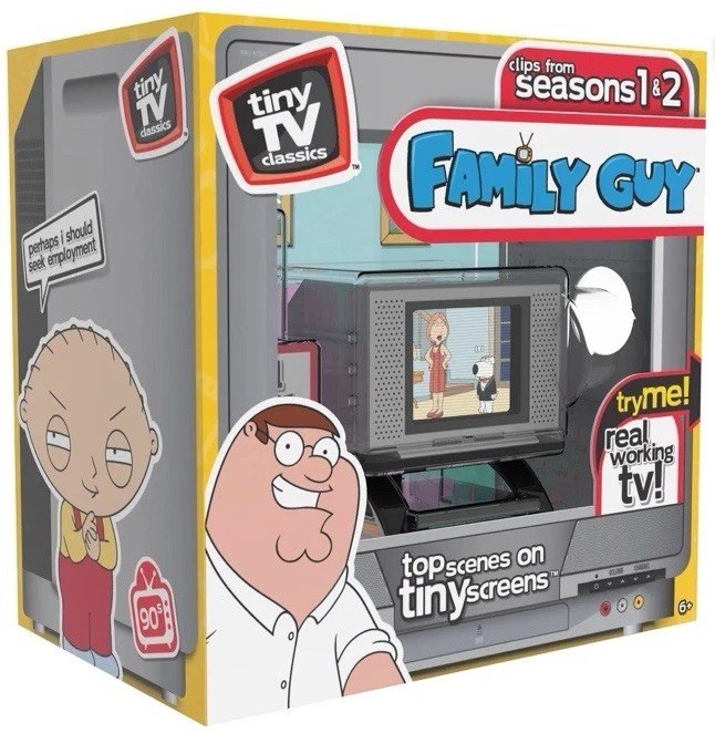 Tiny TV Classics Family Guy Real Working Mini Television Season 1 & 2 NEW NIB I5