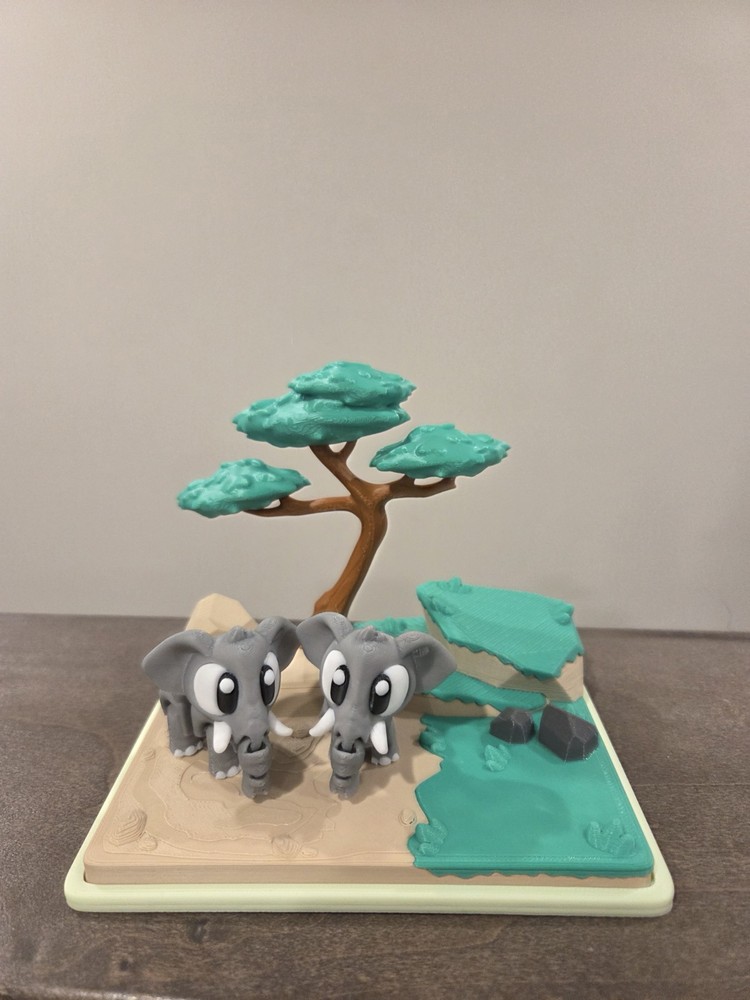 Flexi Elephant And House 3D Articulated Fantasy Collectible