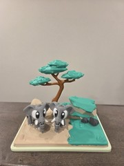 Flexi Elephant And House 3D Articulated Fantasy Collectible