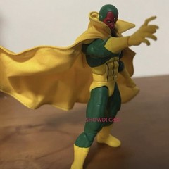 1/12 Custom Yellow Wired Cape Cloak For 6” ML Vision Action Figure（No Figure）