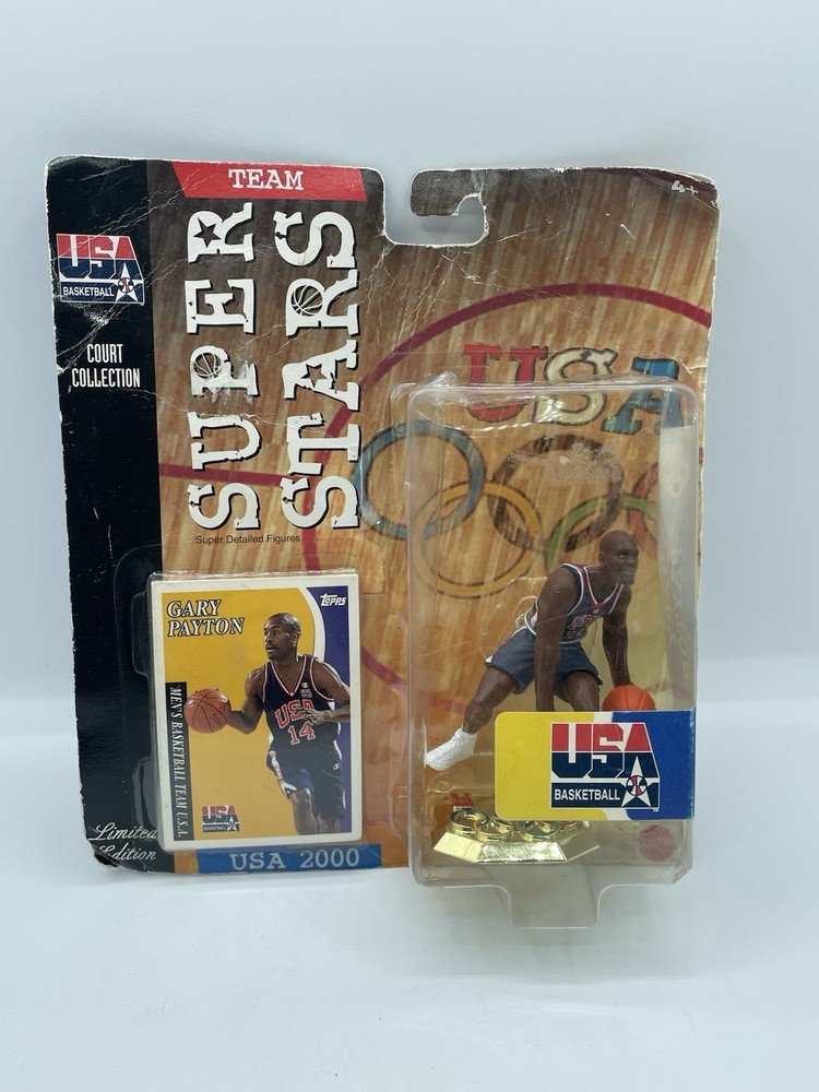 Gary Payton – TEAM USA 2000 Mattel NBA SUPERSTARS Limited Edition Figure & Card