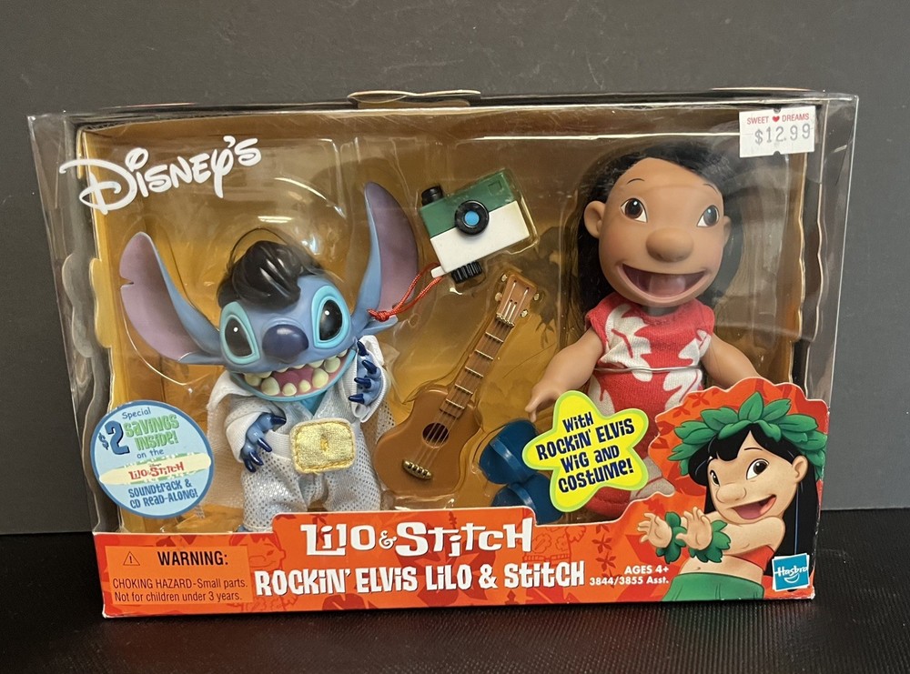 Disney Rockin’ Elvis Lilo & Stitch Figure Set 2002 Hasbro (Box has been opened)