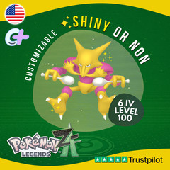 Alakazam Shiny or Non ✨6 IV Pokémon Legends Z-A Competitive Customizable ZA Z A