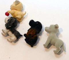 Hasbro Toys 1994 Puppy In My Pocket Dog pack of four lot Vintage
