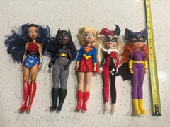 Nice Lot of 5 Mattel DC Super Hero Girls 11 Inch Doll Figure Free Ship in USA