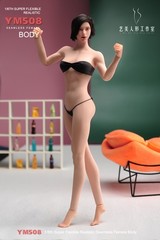 YM508 1/6 Female Seamless Silicone Fitness Body Pale Detail Flexible 12″ Figure