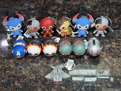 Monogram Figural 3D Collectors Marvel Tsum Tsum & Justice League Key Ring Lot 13