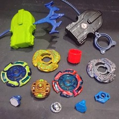 Beyblade L-Drago Destructor Gold & Red Launchers lot
