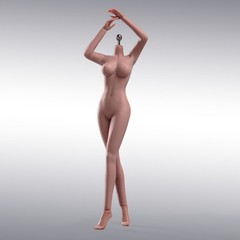 T305 1/12 Female Body Flexible Seamless silicone Pale Suntan details 12″ Figure