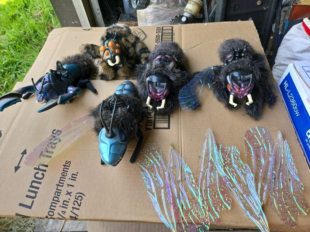 5 Vintage 1980s Coleco Sectaurs Hand Puppets Flying Bugs