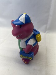 Vintage Barney Purple Dinosaur Coin Piggy Bank Back to School 1992 Lyons Group