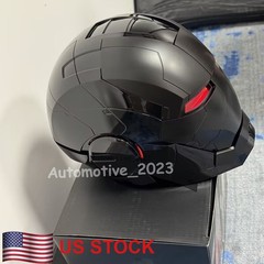 Full Black Iron Man 1:1 MK5 Jarvis Deformable Voice Control Wearable Helmet Mask