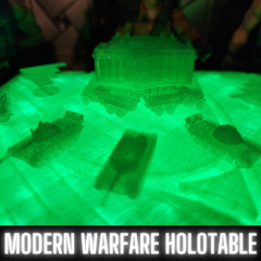 MODERN WARFARE Wargame Holotable Green Led Lights 1:12 Scale (With No Emblem)