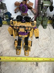 Transforming Toy COMBINER TO ROBOT Warbotron #6 TRANSFORMER Semi Truck Yellow