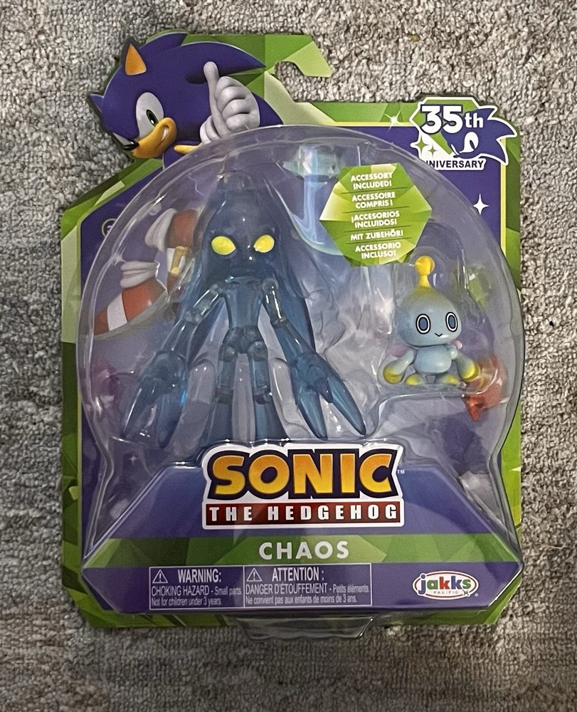 Sonic The Hedgehog Chaos with Chao 4” Figure 35th Anniversary Jakks Pacific New