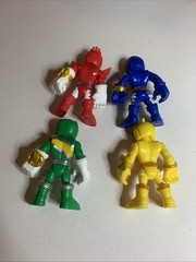 Hasbro Power Rangers 3” Figures(lot of 4)Red/Blue/yellow/green Power Rangers