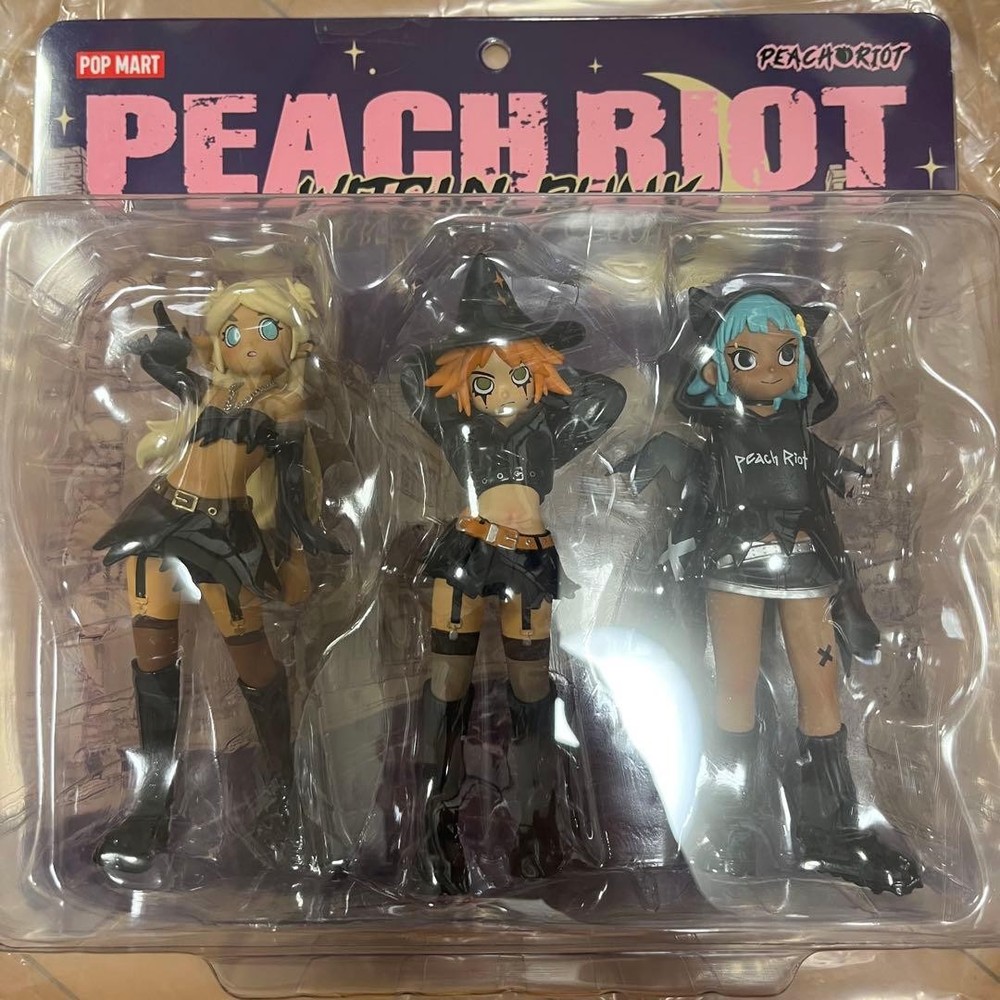 POPMART Peach Riot Witchy Punk Vinyl Figures Gigi Poppy Frankie Set Collectible