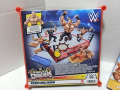 Mattel WWE Knuckle Crunchers Combo Rebound Ring And Wrestle Mania Figure Set