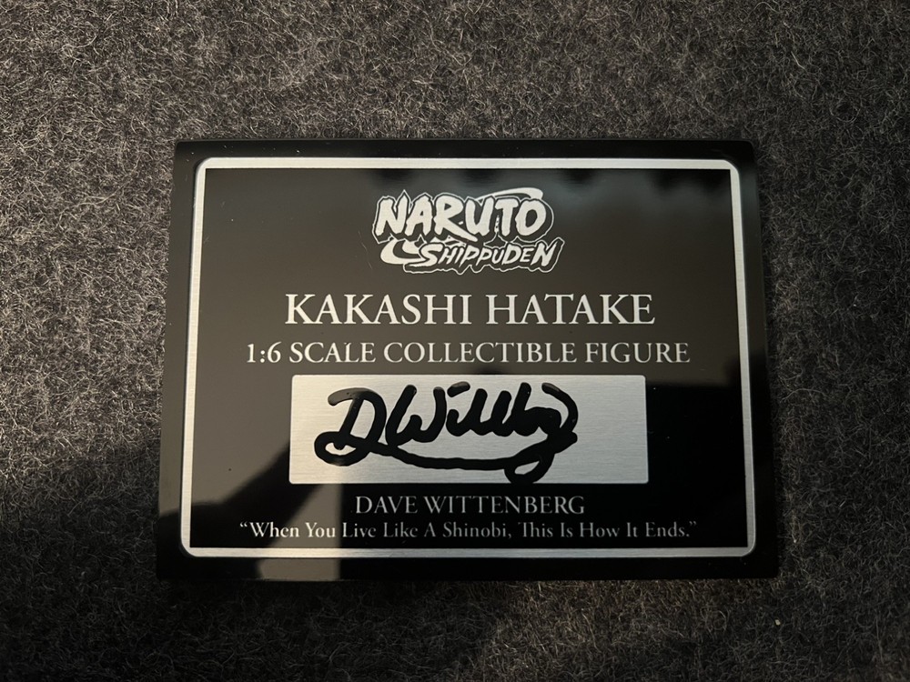 Rocket Toys Hatake Kakashi | Hand Signed by Dave Wittenberg (Voice Actor)