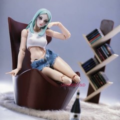 1/12 Custom Female Vest Denim Shorts For 6” Romankey Action Figure（No Figure）
