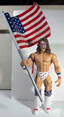 WWE Mattel Basic Battle Pack 31 Ultimate Warrior With US Flag Loose & Complete