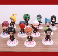 11Pcs Naruto Akatsuki Itachi Yahiko Orochimaru PVC Figures Statue Toy Kids 7-8cm