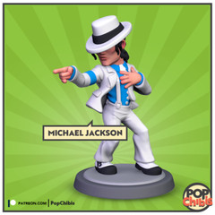 Michael Jackson | POP | CHIBI | 60mm base | 1:20 | 3D print | Model Kit