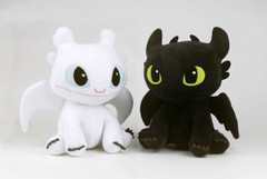 How To Train Your Dragon 3 Toothless Light Fury Plush Doll Sitting with Tag 9.8″