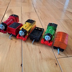 HTF! GOLDEN THOMAS, METALLIC JAMES & PERCY! Thomas Train Motorized Trackmaster