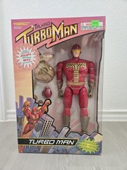 Tiger Electronics Talking Turbo Man 13in Action Figure Lights Sounds Rocket