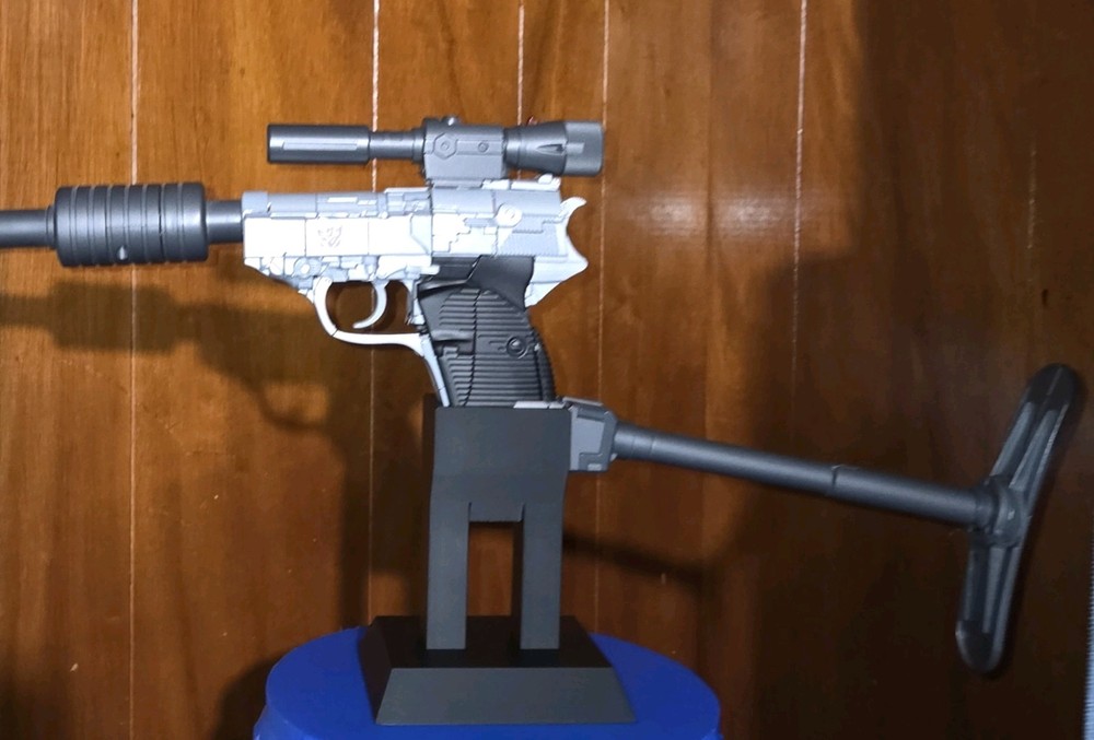 Transformers MP36 Megatron Basic Stand For Displaying Him In Gun Mode 3D Printed