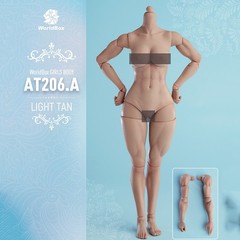 US Worldbox AT206A 1/6 Pale Female Strong Muscle Flexible Joint Body 12” Figure