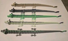 3d Printed Dragon-two Color-Tan & Olive Green-29 Inches Long