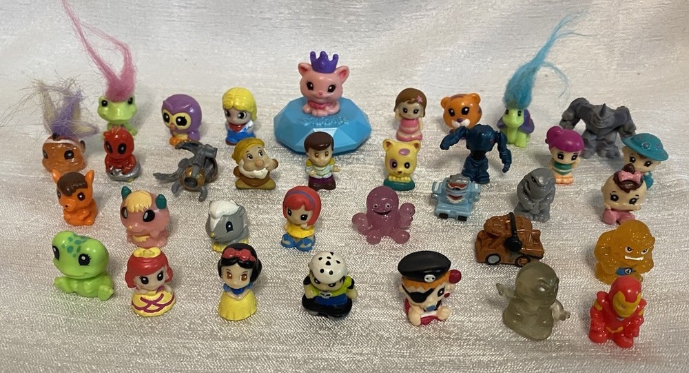 34 Squinkies Variety Figures Toys Lot Marvel Animals Dolls Mini