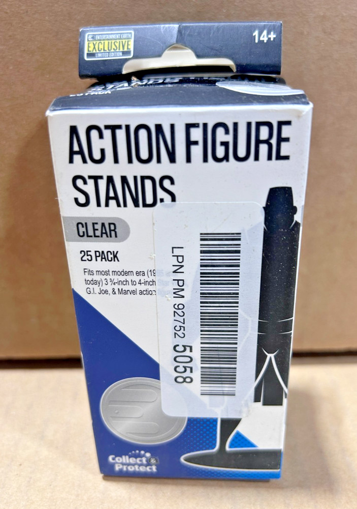 Entertainment Earth Action Figure Stands – 25‑Pack Clear for 3.75‑4″ Fig.