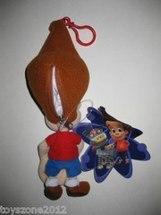 2003 NICKELODEON Jimmy Neutron Plush Coin Purse Clip-On Keychain 9″ BRAND NEW!!!