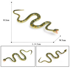 Burmese Python Snake Toy Action Figure Small Animal Figurine Doll Gift for Kids