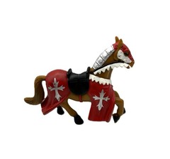 Simba Medieval Kingdoms Jousting Knight Horse Figure Red/Silver & Black/Purple