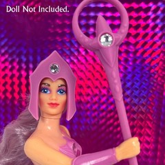 CUSTOM Glimmer Accessories (Staffs + Helmet) – She-Ra Princess Of Power – MOTU
