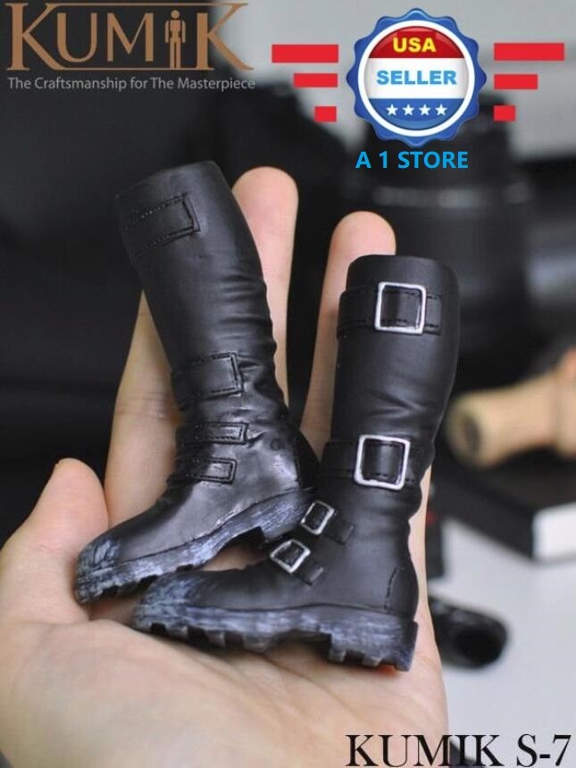 KUMIK 1/6 scale Horse Riding Boots HOLLOW for 12″ Male Action Figure
