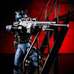 1:12 SCAR Sniper Rifle Weapon For G.I. Joe Classified Action Figures GA2O8A BK