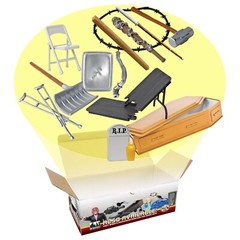 Hardcore Coffin 15 Piece Accessory Set For WWE & AEW Wrestling Action Figures