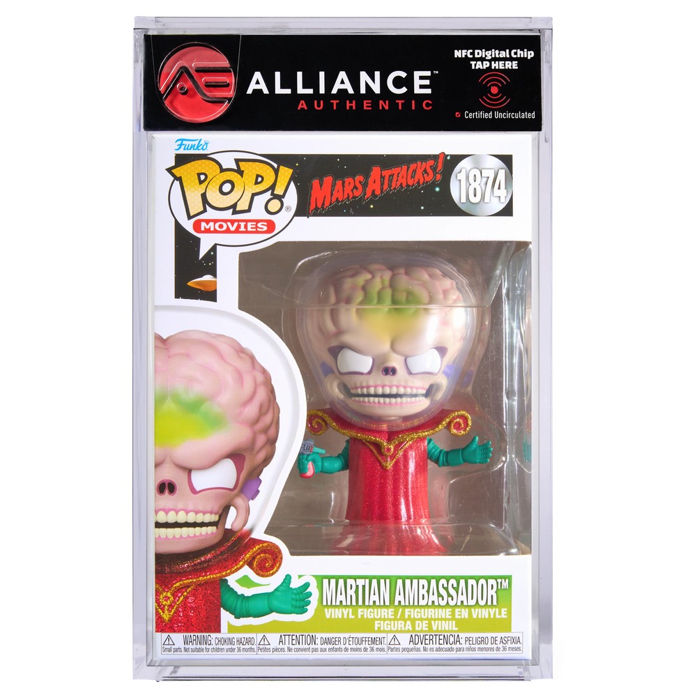 FUNKO POP! MOVIES – MARS ATTACKS – MARTIAN AMBASSADOR Encapsulated NFC-Secured