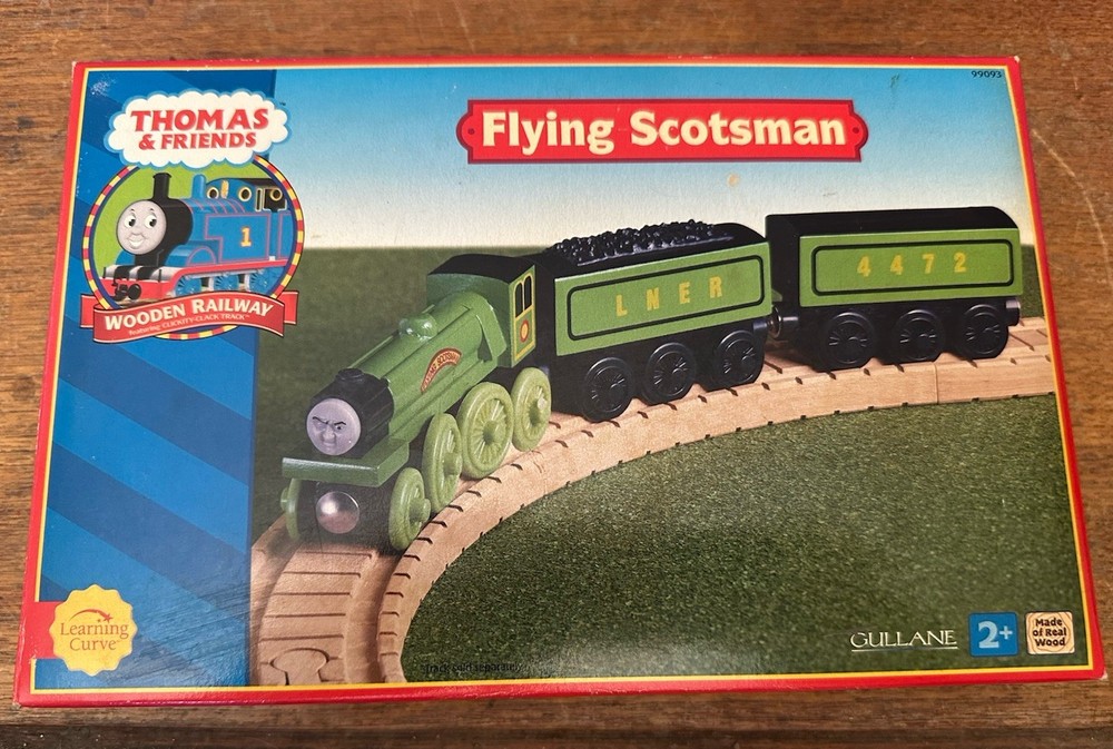 2001 Learning Curve Wooden Thomas Train Flying Scotsman! New! Character Card!