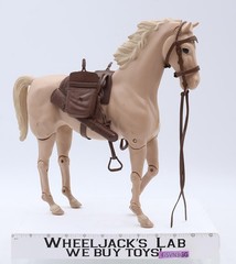 Comanche Movable Cavalry Horse w/Tack Fort Apache Johnny West Marx 12″ Complete
