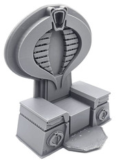 Cobra Throne Chair Gijoe Diorama Sci-Fi 1:12 Scale for 6 inch Figure Gray